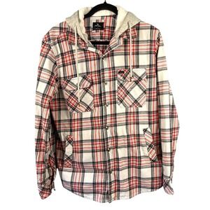Rip Curl Big Boys‎ Ranchero Hoodie Flannel Shirt SZ S Surfing Skater Streetwear